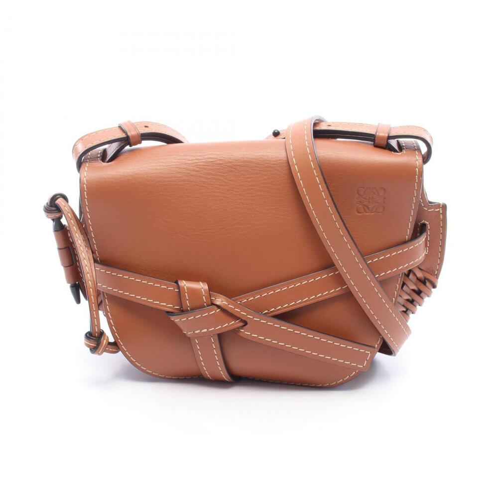 Loewe Gate Bag, Vuuven Small Shoulder Bag/Handbag, Leather, Women's, Brown